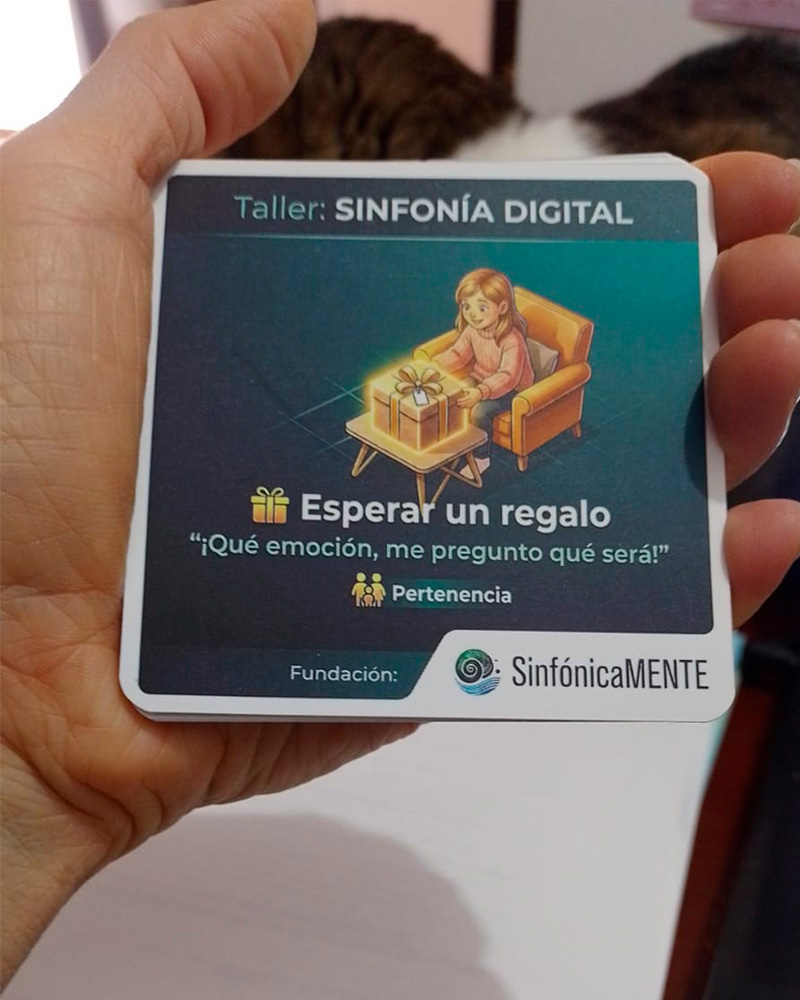 Ficha didáctica del taller de autorregulación digital, en manos de una facilitadora